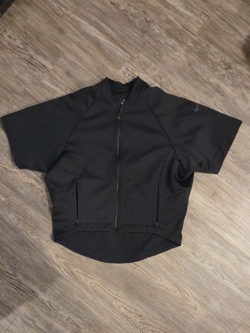 Nike Black Short-Sleeve Zip-Up Sweater